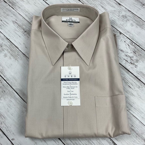 Enro Shirts Nwt Enro 85 Tan Long Sleeve Formal Dress Shirt Wedding